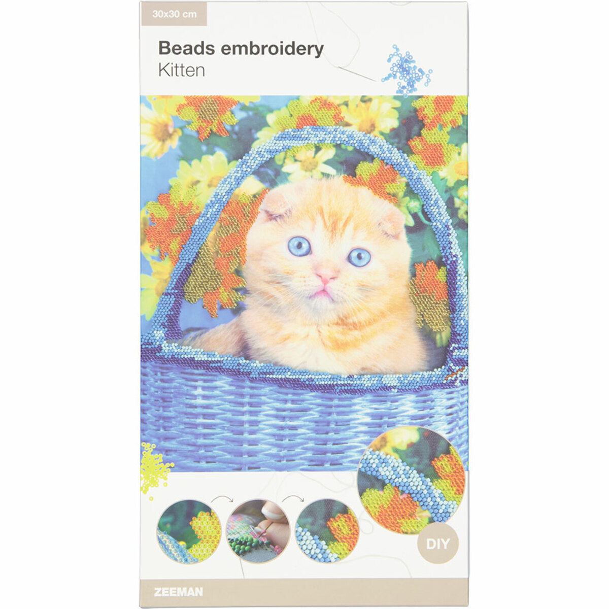 Bild 1 von Perlenstickerei, Blau, 1482