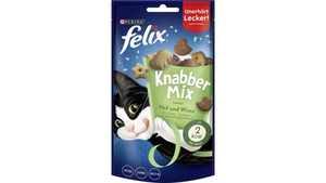 felix Katzensnacks KnabberMix Hof & Wiese mit Enten-, Truthahn- und Kaninchengeschmack 60 g Beutel