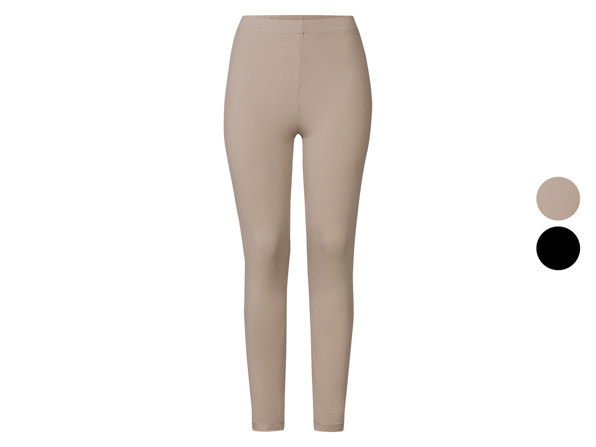 Bild 1 von esmara® Damen Gerippte Leggings, hohe Leibhöhe
