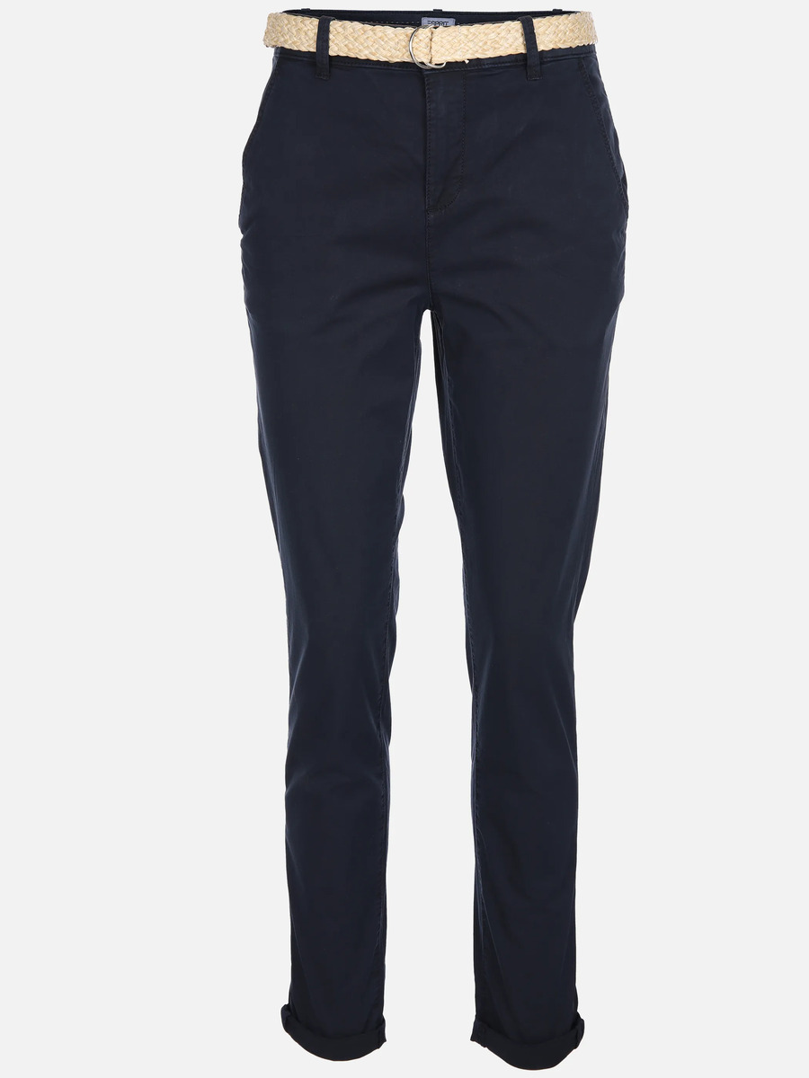 Bild 1 von Damen Chinohose mit Flechtgürtel
                 
                                                        Blau