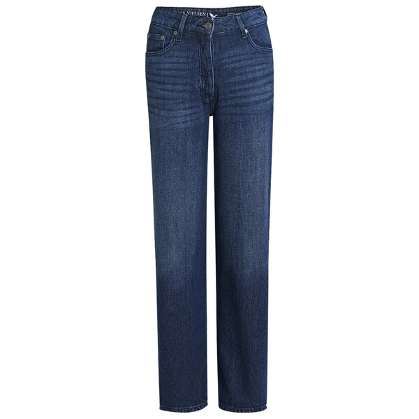 Bild 1 von Damen Straight-Jeans zum Knöpfen DUNKELBLAU