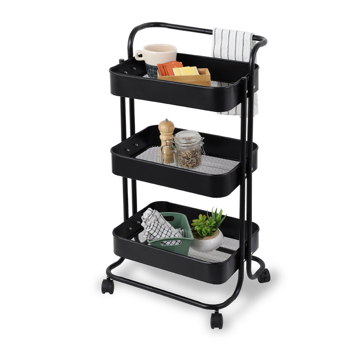 Bild 1 von Domoliving 3-etagiger Rollwagen - Schwarz