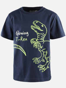 Jungen Shirt mit Dino-Leuchtmotiv
                 
                                                        Blau