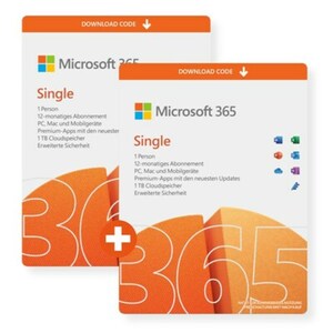 Microsoft 365 Single | 24 Monate | Vorteilspack | Download & Produktschlüssel