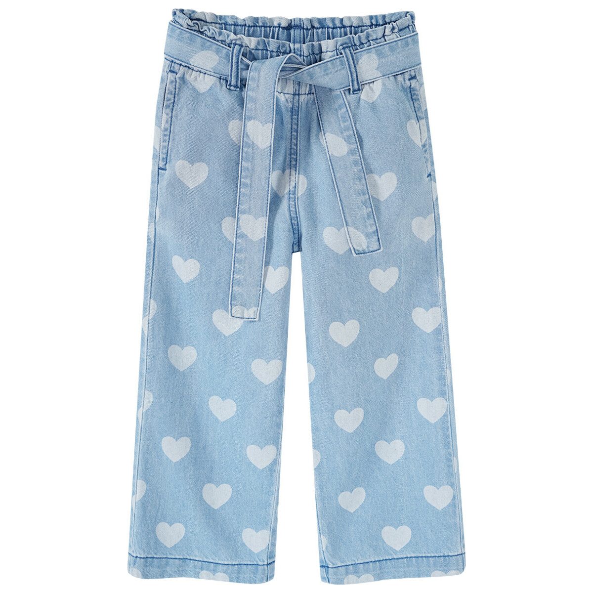 Bild 1 von Mädchen Jeans mit Herz-Allover HELLBLAU