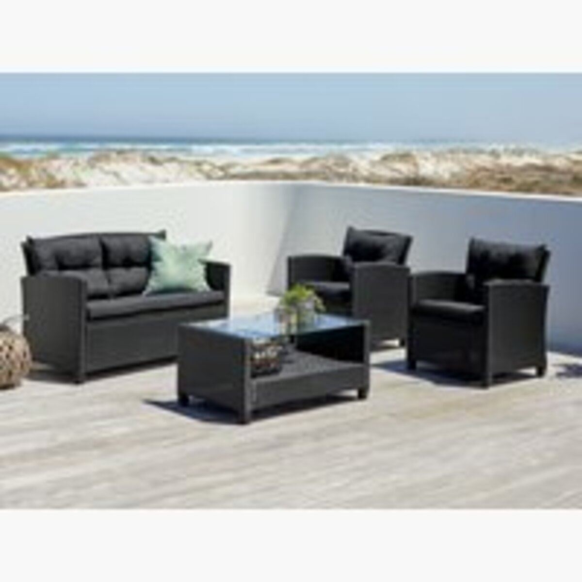 Bild 1 von Lounge-Set MORA 4 Personen schwarz
