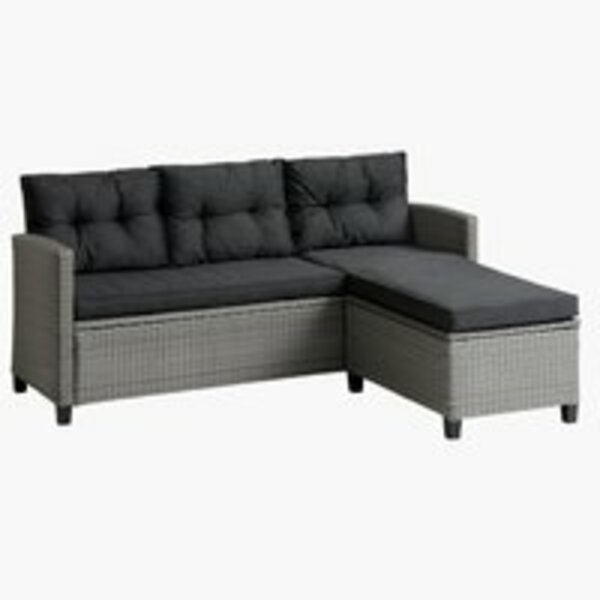 Bild 1 von Lounge-Sofa MORA m/Chaise 3 Personen grau