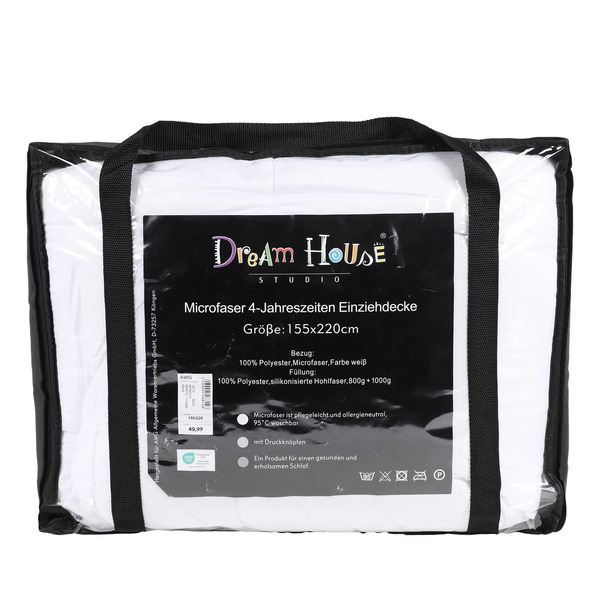 Bild 4 von 4 Jahreszeiten Einziehdecke 155x220cm
                 
                                                        Weiß