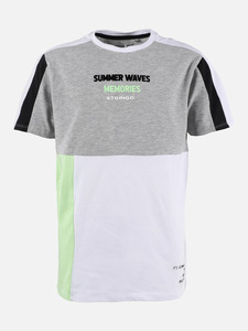 Jungen Shirt in Blockfarben und Schriftprint
                 
                                                        Grün