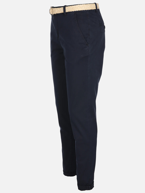 Bild 3 von Damen Chinohose mit Flechtgürtel
                 
                                                        Blau