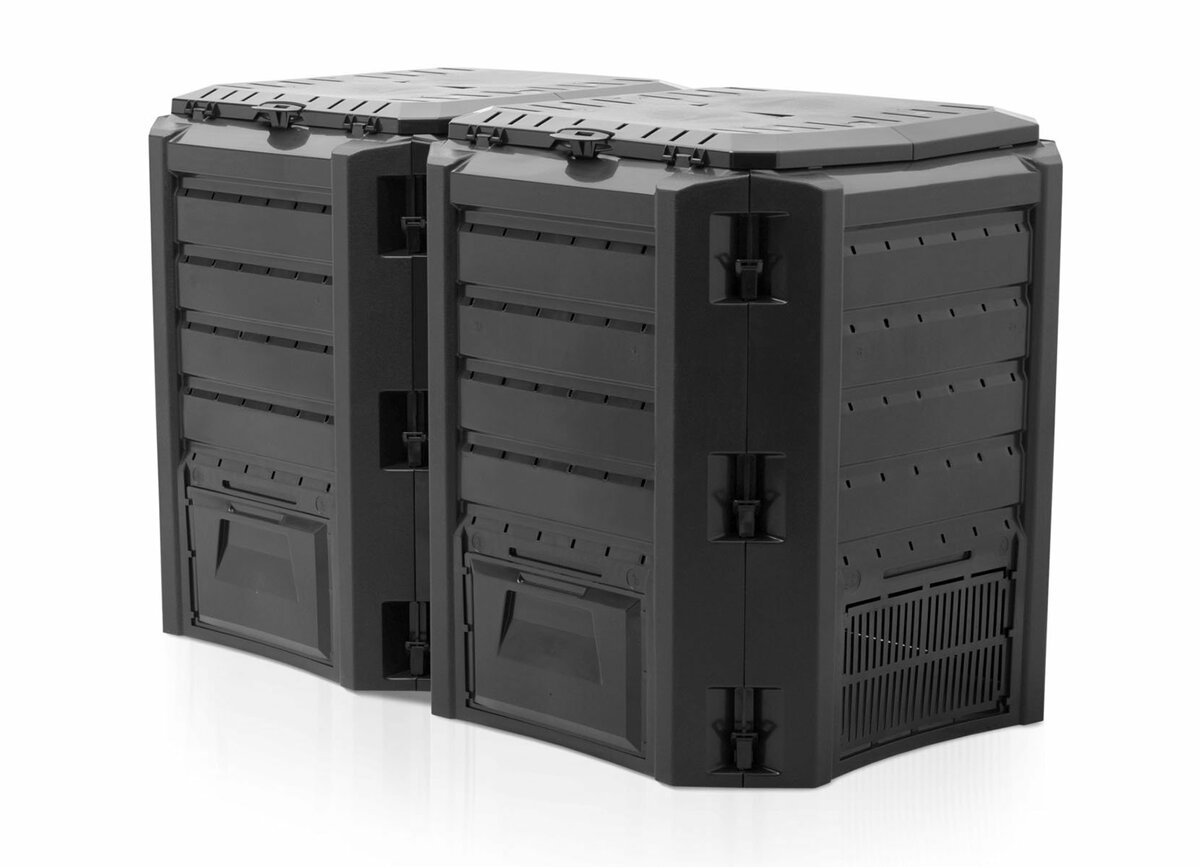 Bild 1 von Doppelkammer-Komposter 800L Garten-Komposter mit zwei Kammern für Garten- und Küchenabfälle mit einem Fassungsvermögen von ca. 800 Liter.