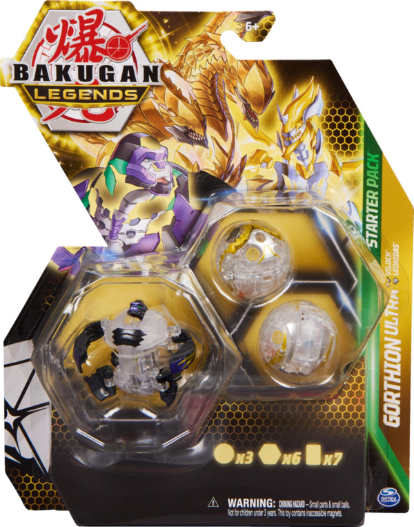 Bild 1 von Spin Master Bakugan Legends Starter Pack mit 3 Bakugan (1 Ultra und 2 Basic Balls), unterschiedliche Varianten