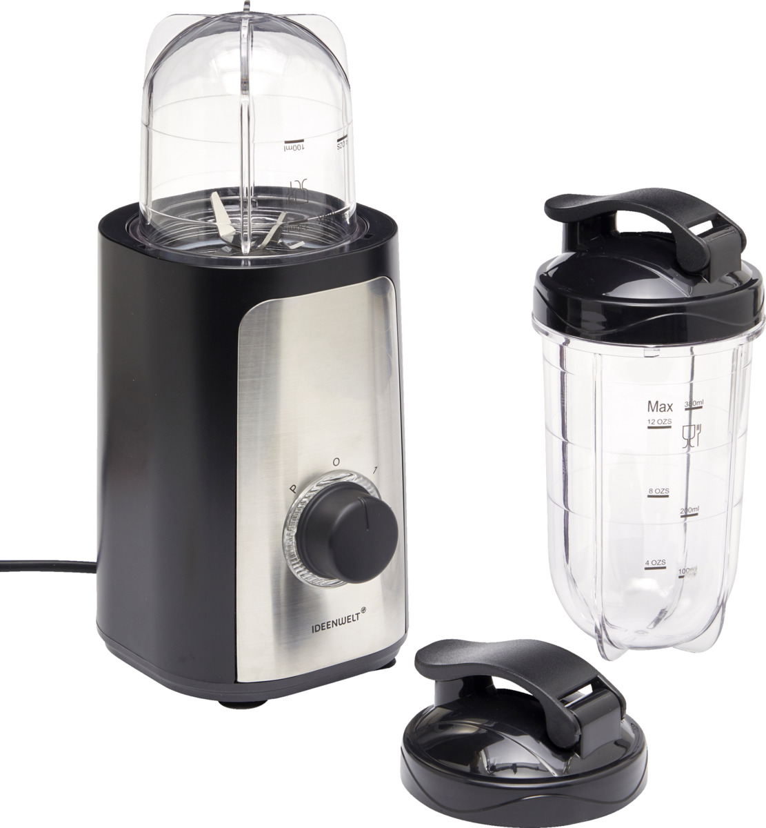 Bild 1 von IDEENWELT Edelstahl-Mixer 500 W inkl. 2 Trinkflaschen