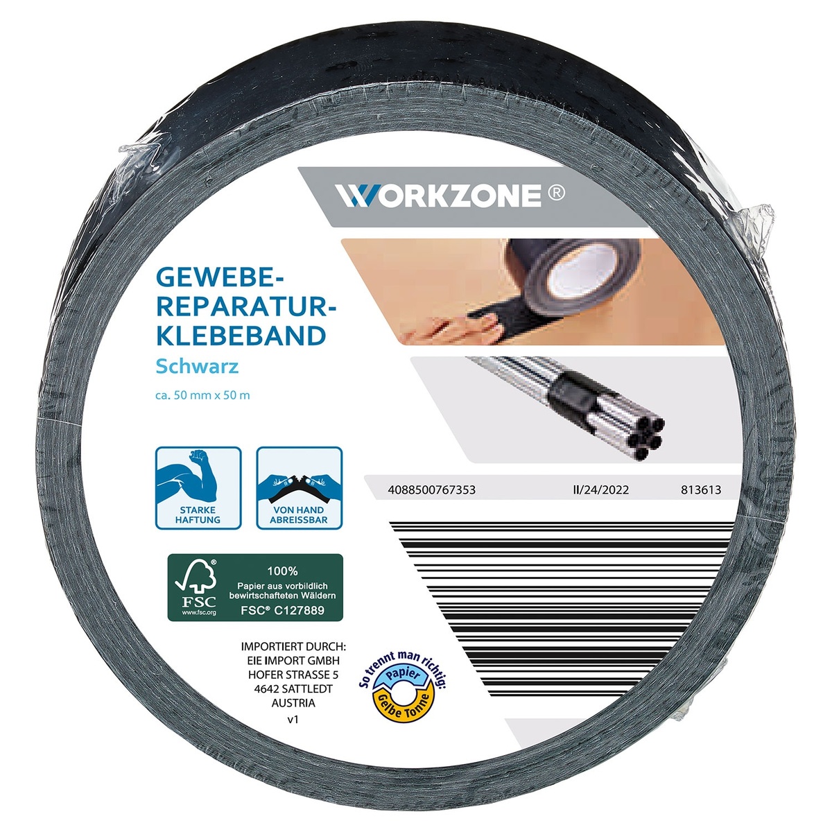 Bild 1 von WORKZONE Gewebereparaturband 50 m