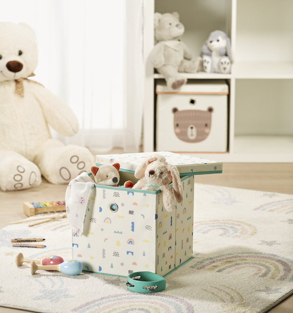 Bild 2 von IDEENWELT Spielzeugbox Regenbogen 30x30x30cm