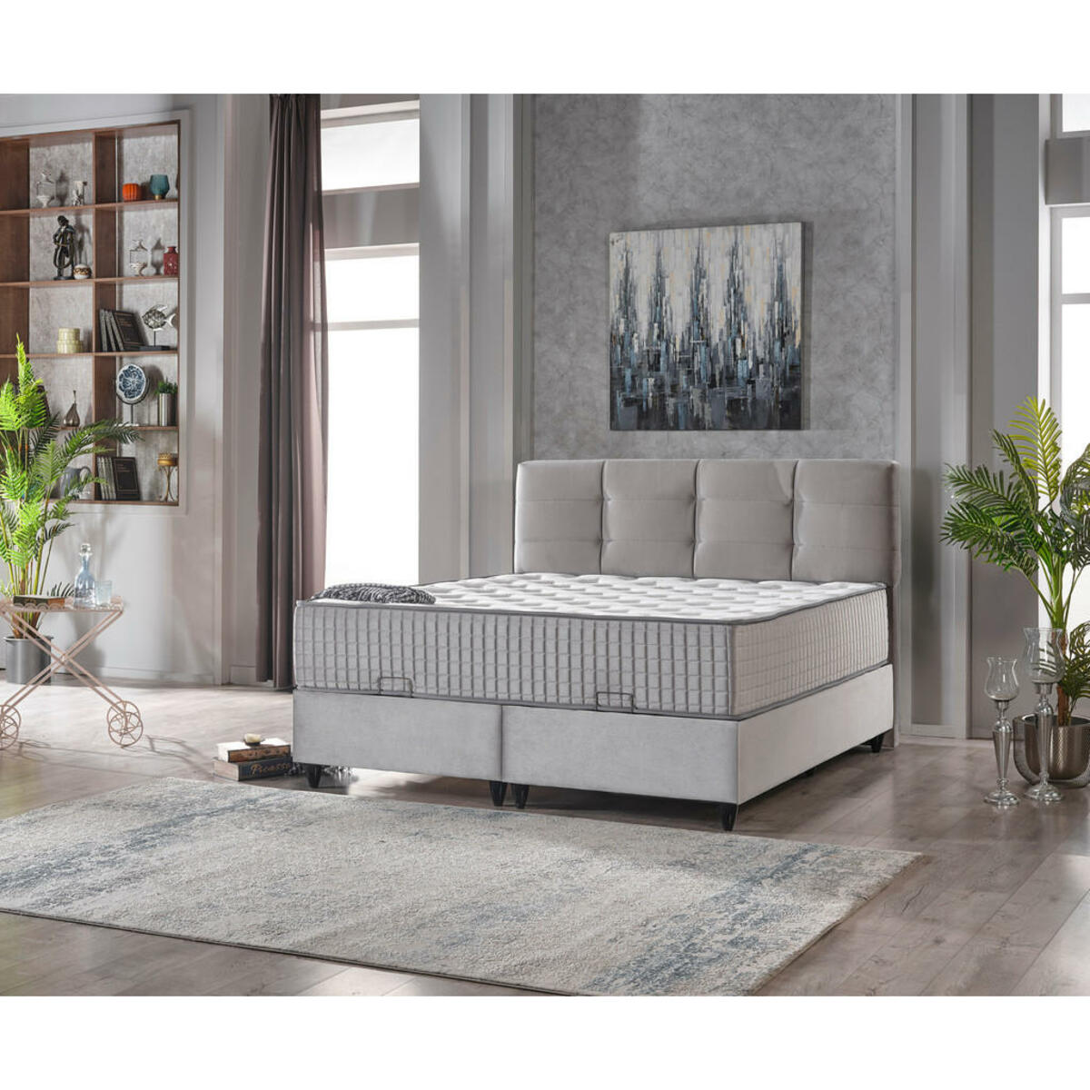 Bild 1 von Polsterbett Naomi hellgrau