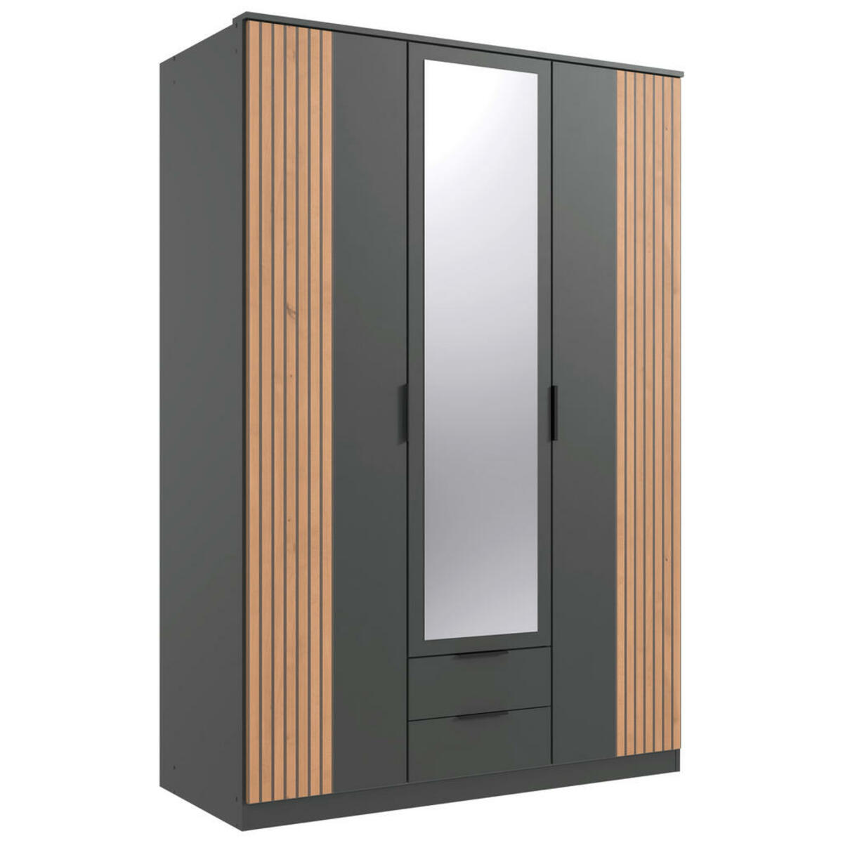 Bild 1 von Kleiderschrank Lübeck Graphit Eiche Artisan Nachbildung B/H/T: ca. 135x199x58 cm