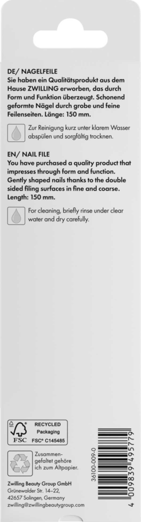 Bild 2 von ZWILLING Nagelfeile, 150mm