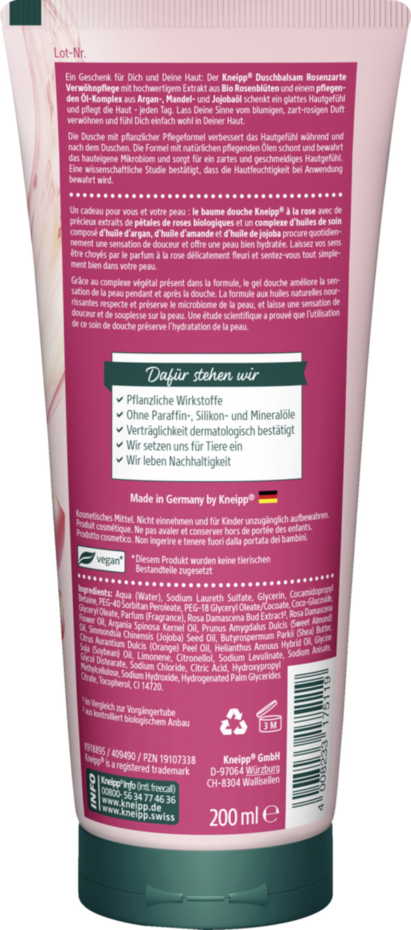 Bild 2 von Kneipp Duschbalsam Rosenzarte Verwöhnpflege