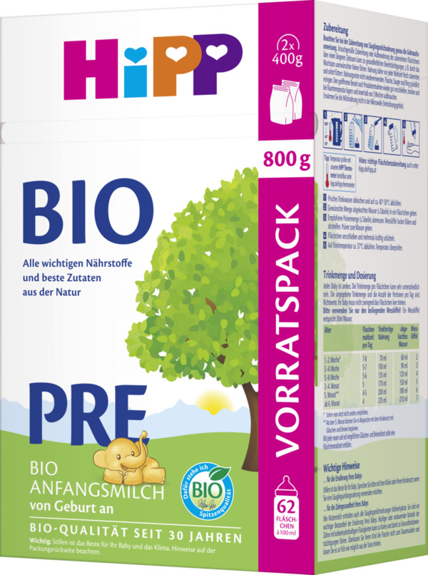 Bild 3 von HiPP HiPP Bio Pre Anfangsmilch, 800g