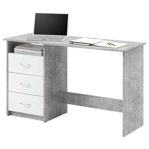 Schreibtisch Adria Beton Optik weiß B/H/T: ca. 123x77x50 cm