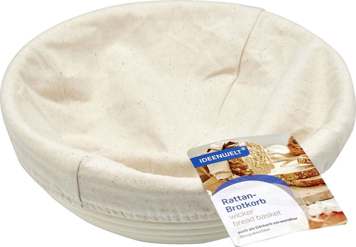 Bild 1 von IDEENWELT Rattan-Brotkorb rund