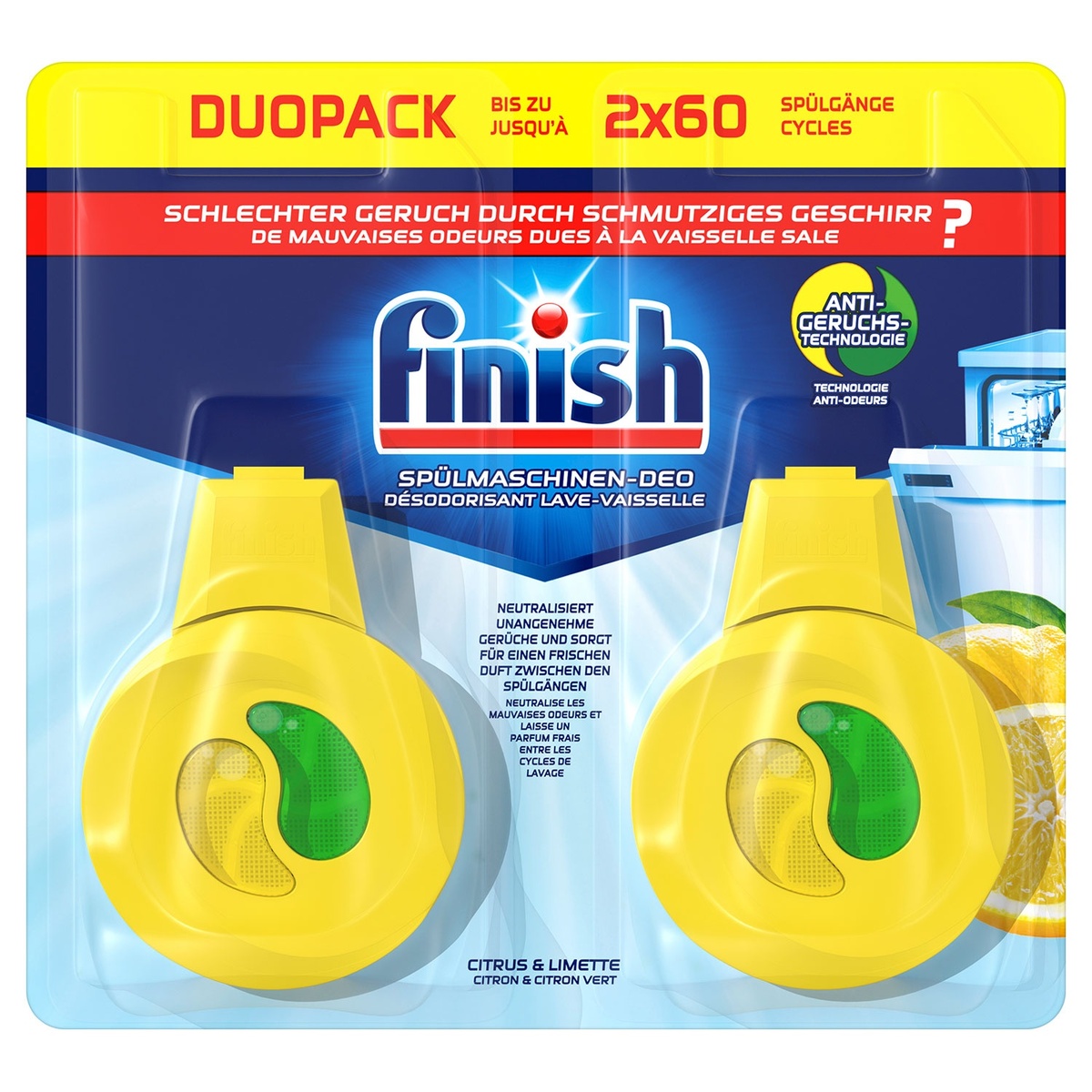 Bild 1 von FINISH Spülmaschinen-Deo Duo Citrus und Limette 8 ml