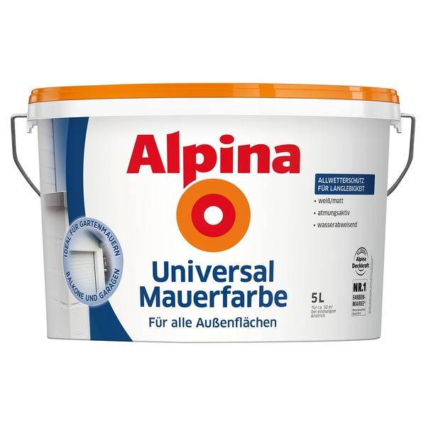 Bild 1 von ALPINA Universal Mauerfarbe 5 l