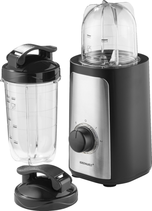 Bild 2 von IDEENWELT Edelstahl-Mixer 500 W inkl. 2 Trinkflaschen