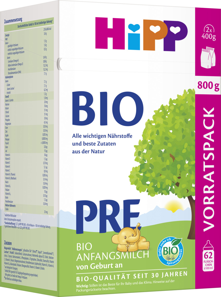 Bild 2 von HiPP HiPP Bio Pre Anfangsmilch, 800g