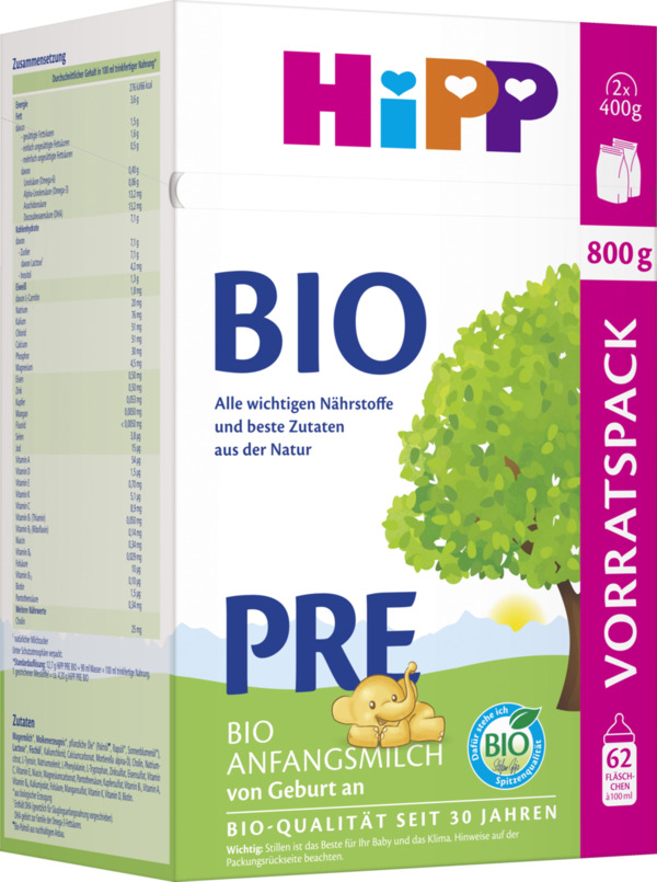 Bild 2 von HiPP HiPP Bio Pre Anfangsmilch, 800g