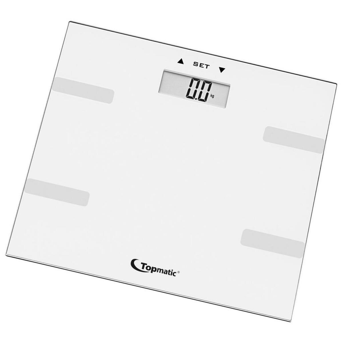 Bild 1 von Topmatic Personenwaage weiß Glas B/L: ca. 30x26,5 cm