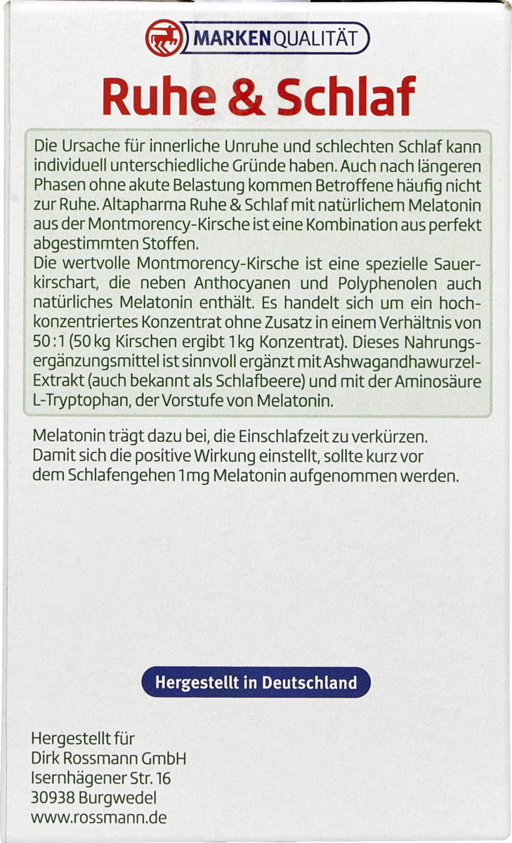 Bild 2 von altapharma altapharma Ruhe & Schlaf