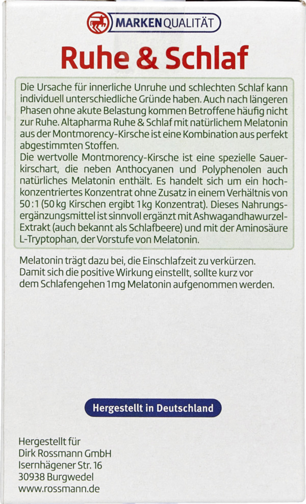 Bild 2 von altapharma altapharma Ruhe & Schlaf
