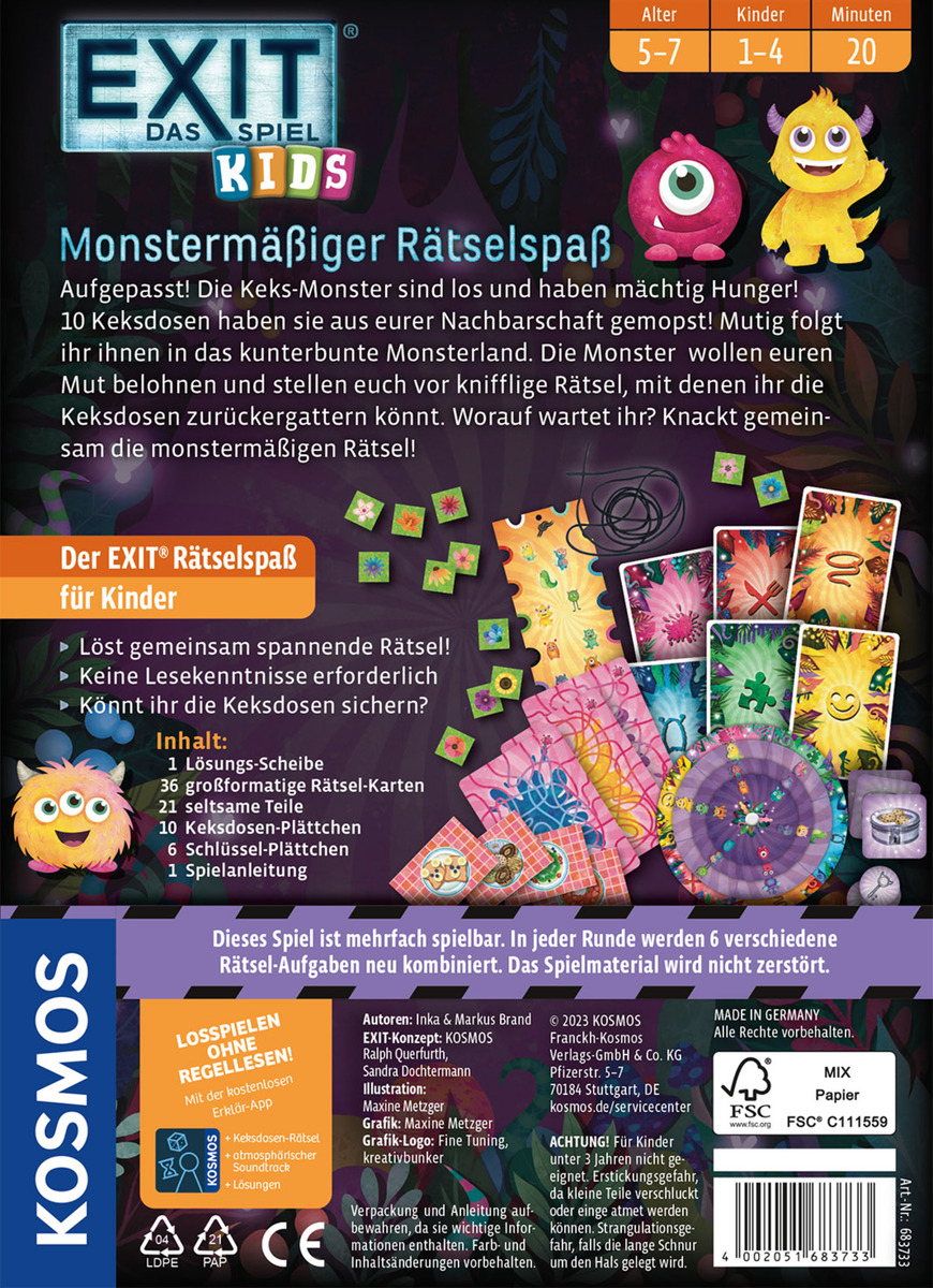 Bild 2 von Kosmos EXIT Kids - Monstermäßiger Rätselspaß