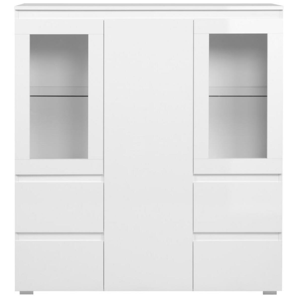 Bild 1 von Highboard Captown weiß weiß glänzend B/H/T: ca. 116x126x40 cm