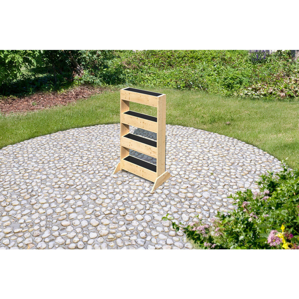 Bild 1 von Karibu Vertikalbeet natur Holz B/H/L: ca. 67x119x50 cm