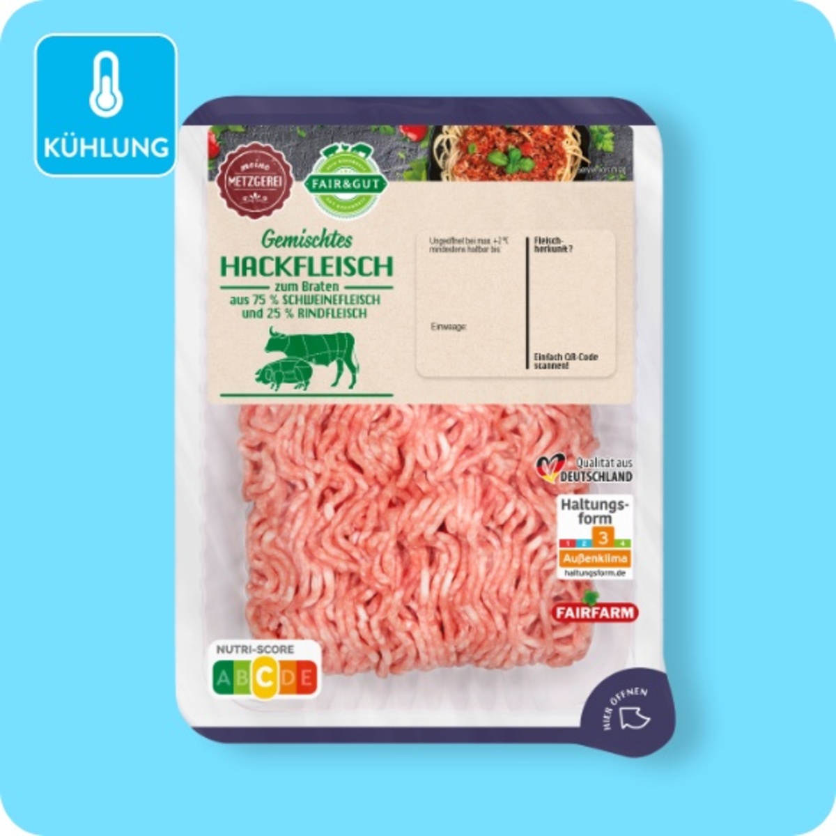 Bild 1 von FAIR & GUT Gemischtes Hackfleisch, Aus Rind- und Schweinefleisch