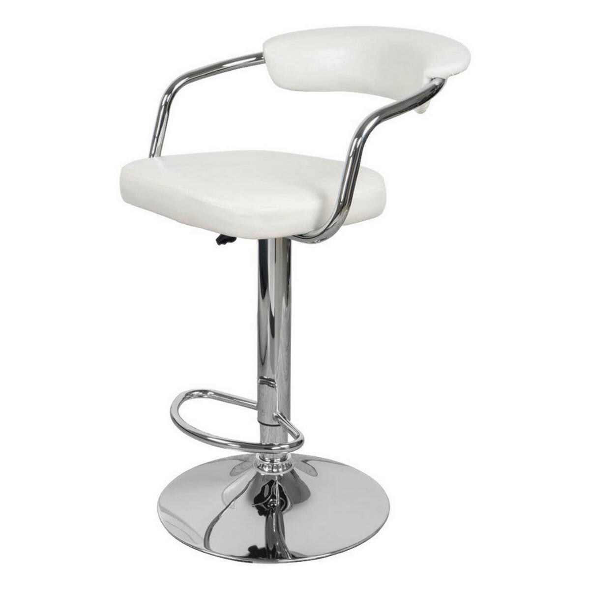 Bild 1 von Barhocker Midnight 500 2er weiß Kunstleder B/H/T: ca. 53x105x50 cm