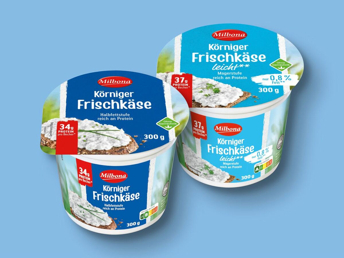Bild 1 von Milbona Körniger Frischkäse, 
         300 g