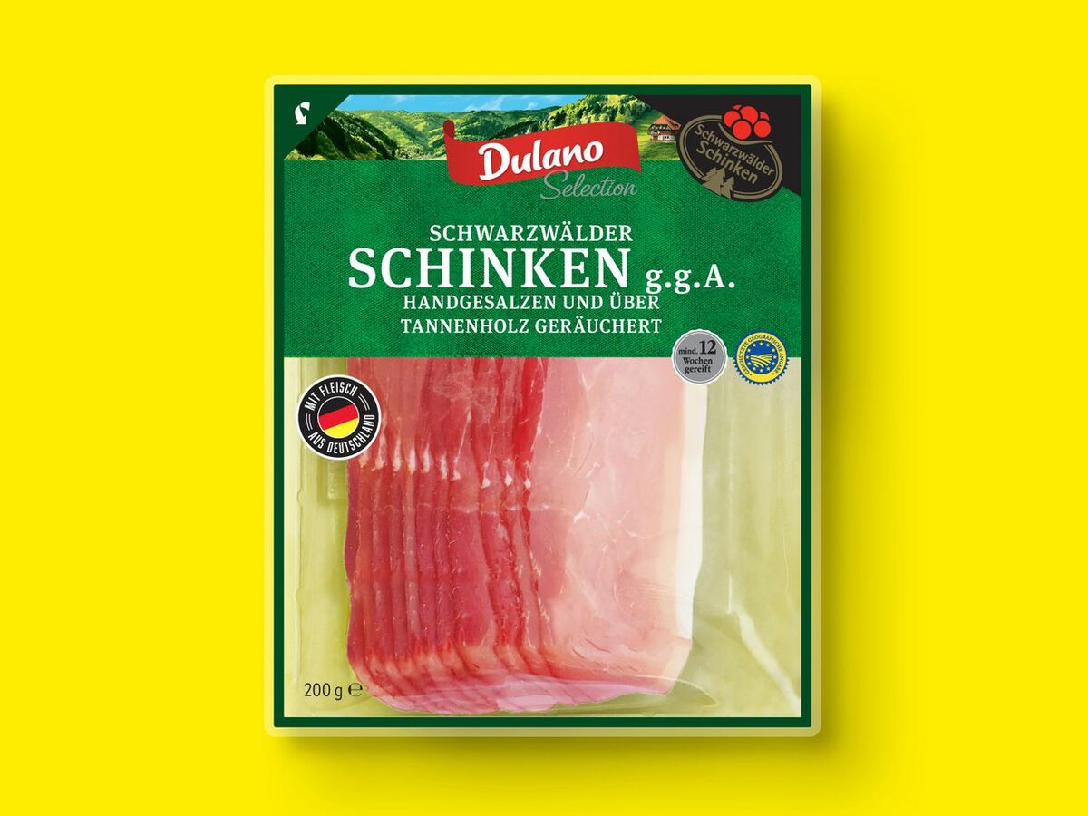 Bild 1 von Dulano Selection Schwarzwälder Schinken g.g.A., 
         200 g