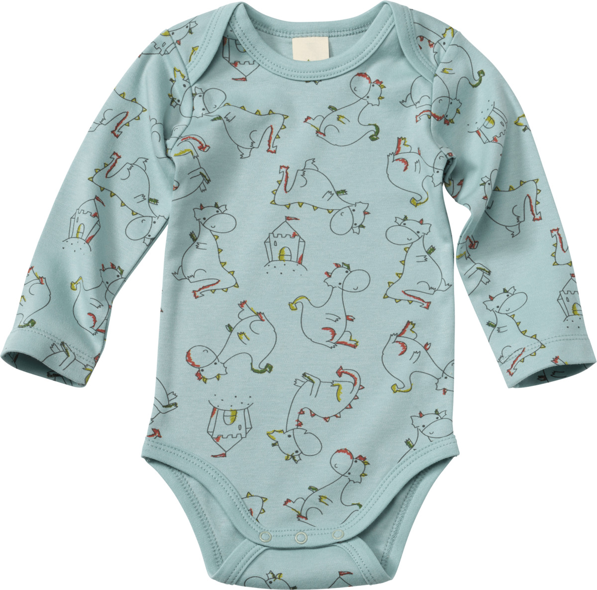 Bild 1 von ALANA Langarmbody mit Drachen-Muster, blau, Gr. 62/68