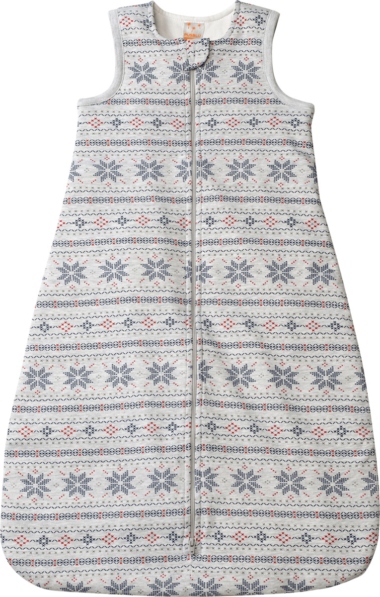 Bild 1 von PUSBLU Kinder Schlafsack 2 TOG, 80 cm, mit Bio-Baumwolle, weiß, blau