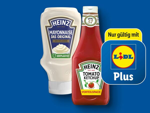 Bild 1 von Heinz Tomatenketchup/Mayonnaise Das Original, 
         1,17 l/800 ml