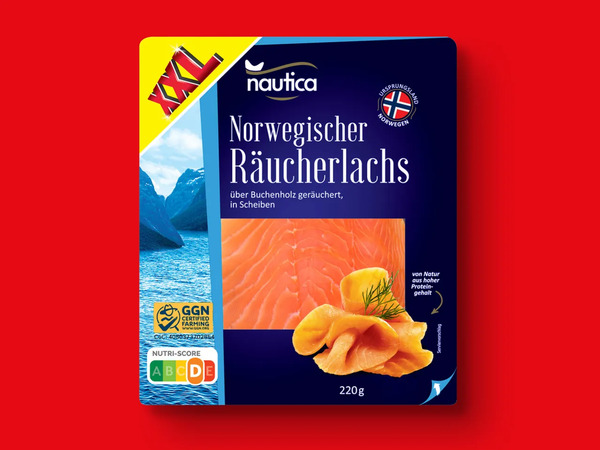 Bild 1 von Nautica Norwegischer Räucherlachs XXL, 
         220 g