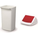 Bild 1 von Abfallbehälter-Set DURABIN Flip 40 Liter, weiß/rot
