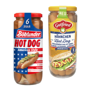 BÖKLUNDER / GUTFRIED Hot-Dog-Würstchen 550ml
