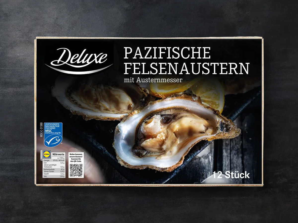 Bild 1 von Deluxe MSC Pazifische Felsenaustern, 
         12 Stück