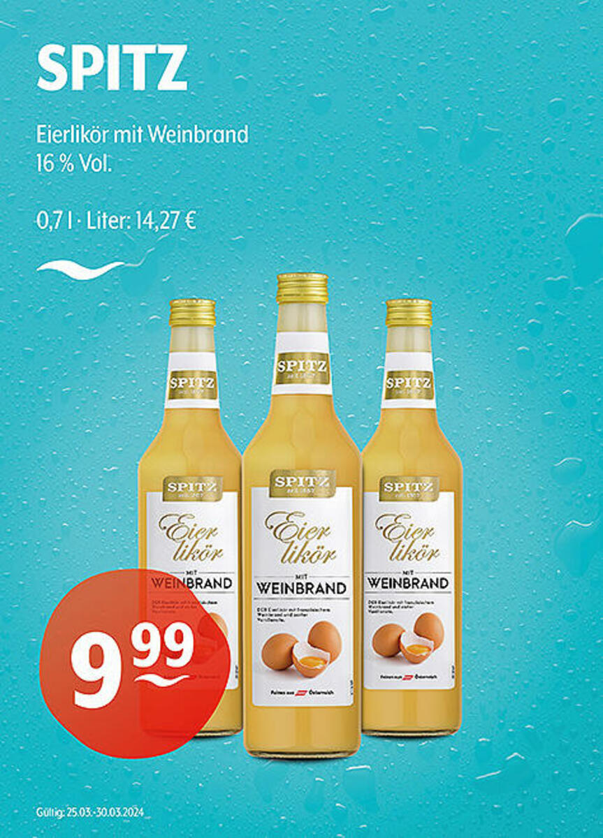 SPITZ Eierlikör mit Weinbrand 16 % Vol. von Getränke Hoffmann ansehen!