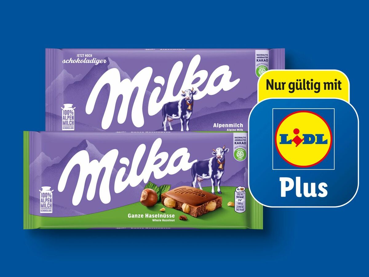 Bild 1 von Milka Tafelschokolade, 
         100/87 g